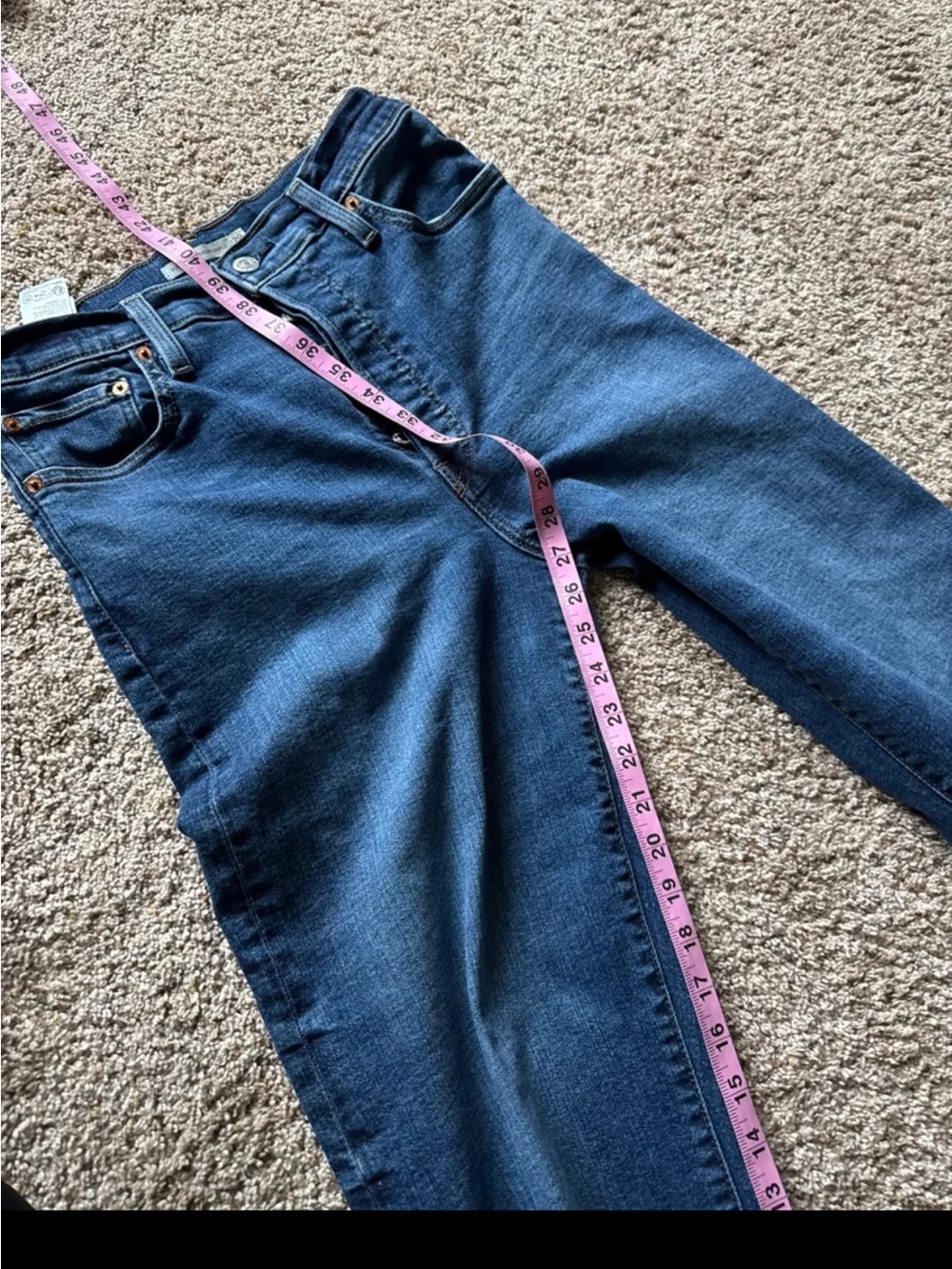 Levi’s Ribcage Straight Ankle Women's Jeans in Dial Up Dark Indigo Worn In Sz 29 - Picture 12 of 12